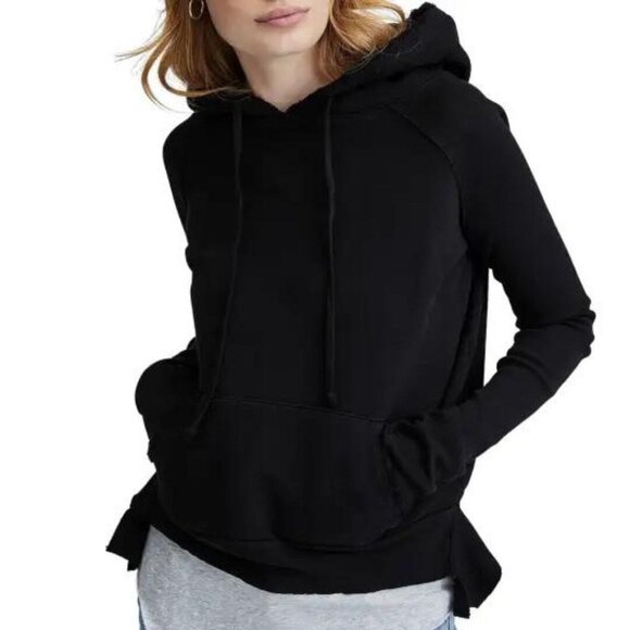 Frank & Eileen Tee Lab Hoodie Pullover Cotton Black Distressed Hooded Sweatshirt